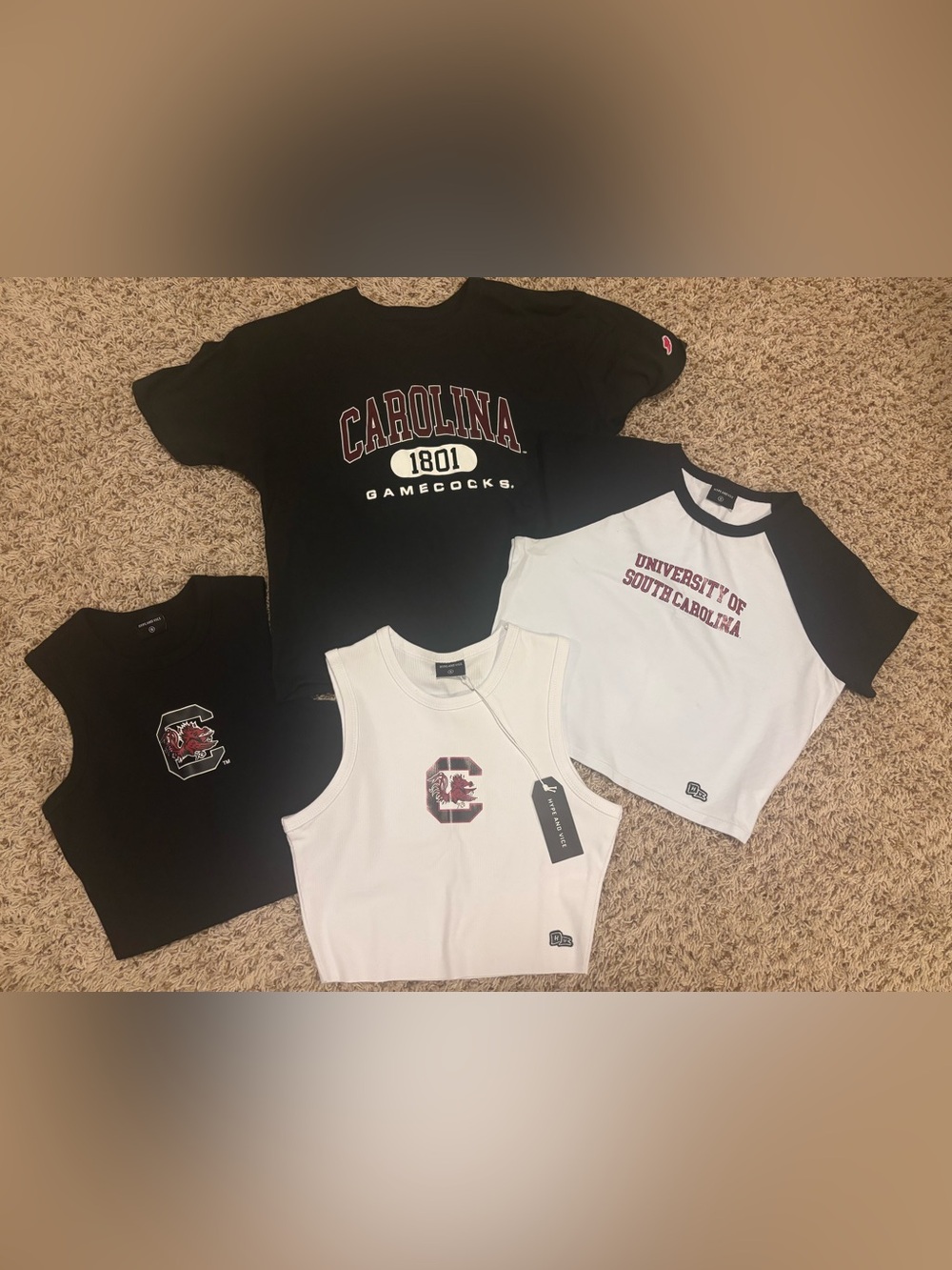 University of South Carolina Gamecocks Small Cropped Tops - Women’s